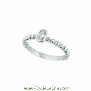 Oval diamond bezel set ring