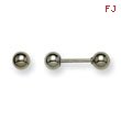 Palladium-plated 4Mm Ball Back To Back Earrings