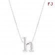 Pave Initial H Pendant