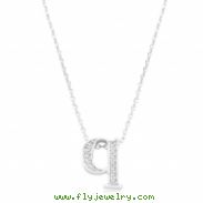 Pave Initial Q Pendant