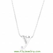 Pave Initial Y Pendant