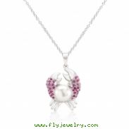 Pearl Crab Pendant Necklace