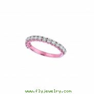 Pink gold diamond ring