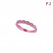 Pink gold diamond stack ring