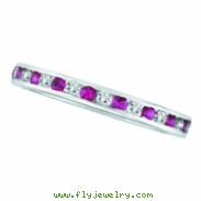 Pink Sapphire & Diamond Channel Set ETERNITY Band 