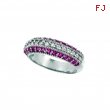 Pink Sapphire & Diamond Fashion Ring, 14K White Gold