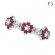 Pink Sapphire & Diamond Flower Ring (Eternity)