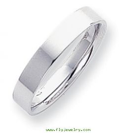Platinum 4mm Flat Size 5 Wedding Band ring