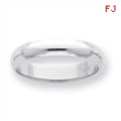 Platinum 4mm Half-Round Featherweight Band ring