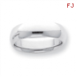 Platinum 6mm Half-Round Comfort Fit Lightweight Band ring