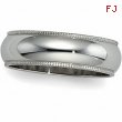 Platinum Milgrain Band