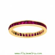 Princess cut eternity ruby ring