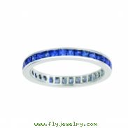 Princess cut eternity sapphire ring