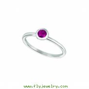 Rhodolite bezel set ring