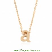 Rose Gold Initial A Pendant