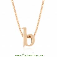 Rose Gold Initial B Pendant