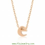 Rose Gold Initial E Pendant