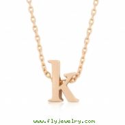 Rose Gold Initial K Pendant