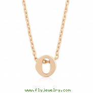 Rose Gold Initial O Pendant