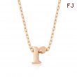 Rose Gold Initial R Pendant