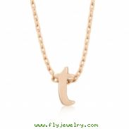 Rose Gold Initial T Pendant