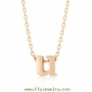 Rose Gold Initial U Pendant