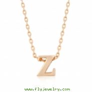 Rose Gold Initial Z Pendant