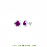 Ruby & diamond earrings