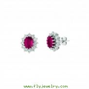 Ruby & diamond earrings