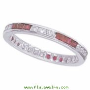 Ruby and Diamond Eternity Band