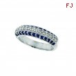 Sapphire & Diamond Fashion Ring, 14K White Gold