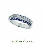 Sapphire & Diamond Fashion Ring, 14K White Gold