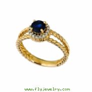 Sapphire & diamond ring