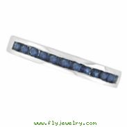 Sapphire Channel Set Stack  Ring, 14K White Gold