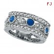 Sapphire Eternity and Diamond Ring Band