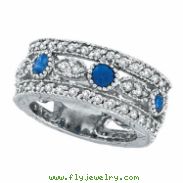 Sapphire Eternity and Diamond Ring Band