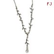 Silver-Tone Crystal Vine 16''  Necklace