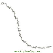 Silver-Tone Crystal Vine 7.25" Bracelet