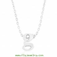 Silvertone Initial G Pendant