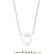 Silvertone Initial O Pendant