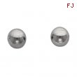 Stainless Steel 03.00 MM Polished BALL PIERCING EARRINGS