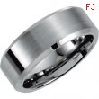 Stainless Steel 08.00 07.00 MM SATIN & POLISHED BEVELED BAND
