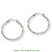 Stainless Steel 27mm Diameter Hoop Earrings