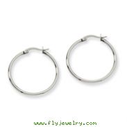 Stainless Steel 33 mm Diameter Hoop Earrings