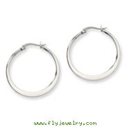 Stainless Steel 34mm Diameter Hoop Earrings