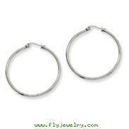 Stainless Steel 40mm Diameter Hoop Earrings