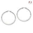 Stainless Steel 40mm Diameter Hoop Earrings