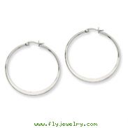 Stainless Steel 40mm Diameter Hoop Earrings