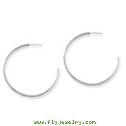 Stainless Steel 44mm Diameter J Hoop Post Earrings