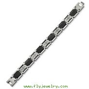 Stainless Steel and Black IP-plated Diamond Bracelet